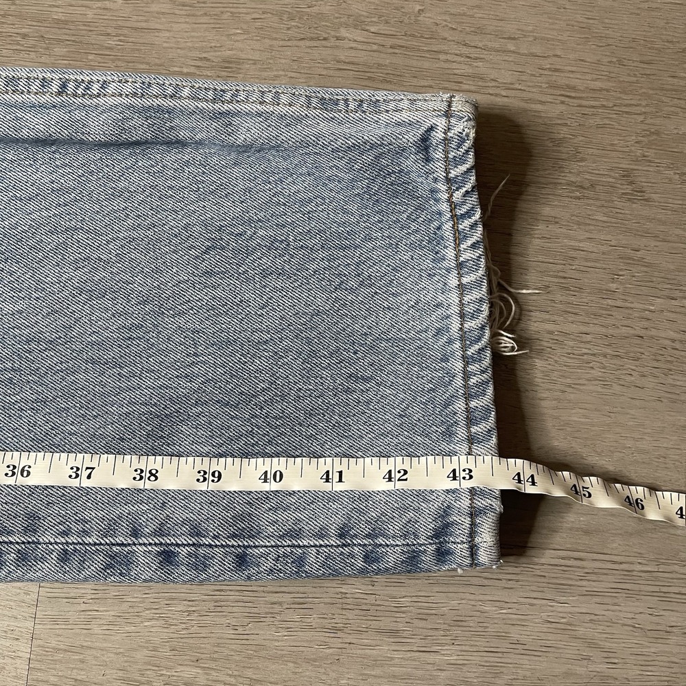 Vintage 90's Levi's 501 Denim Pants 32x33 USA Buttonfly Faded Blue Washed Jeans - Picture 9 of 13
